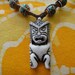 Hawaiian Tiki Amulet Peruvian Beaded Hemp Necklace