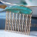 Patina Feather Hair Comb - Gold Plated Brass