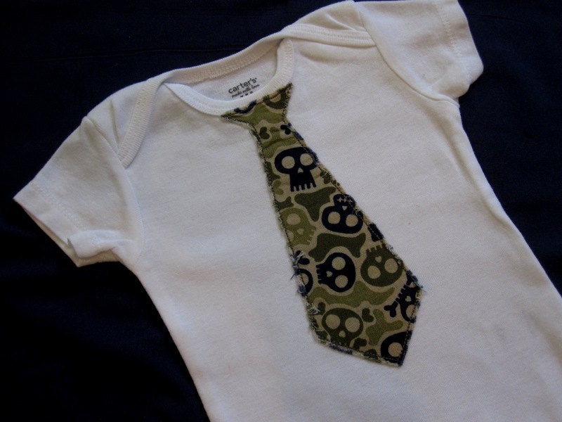 Camo Skull/Cross bone Tie Onesie