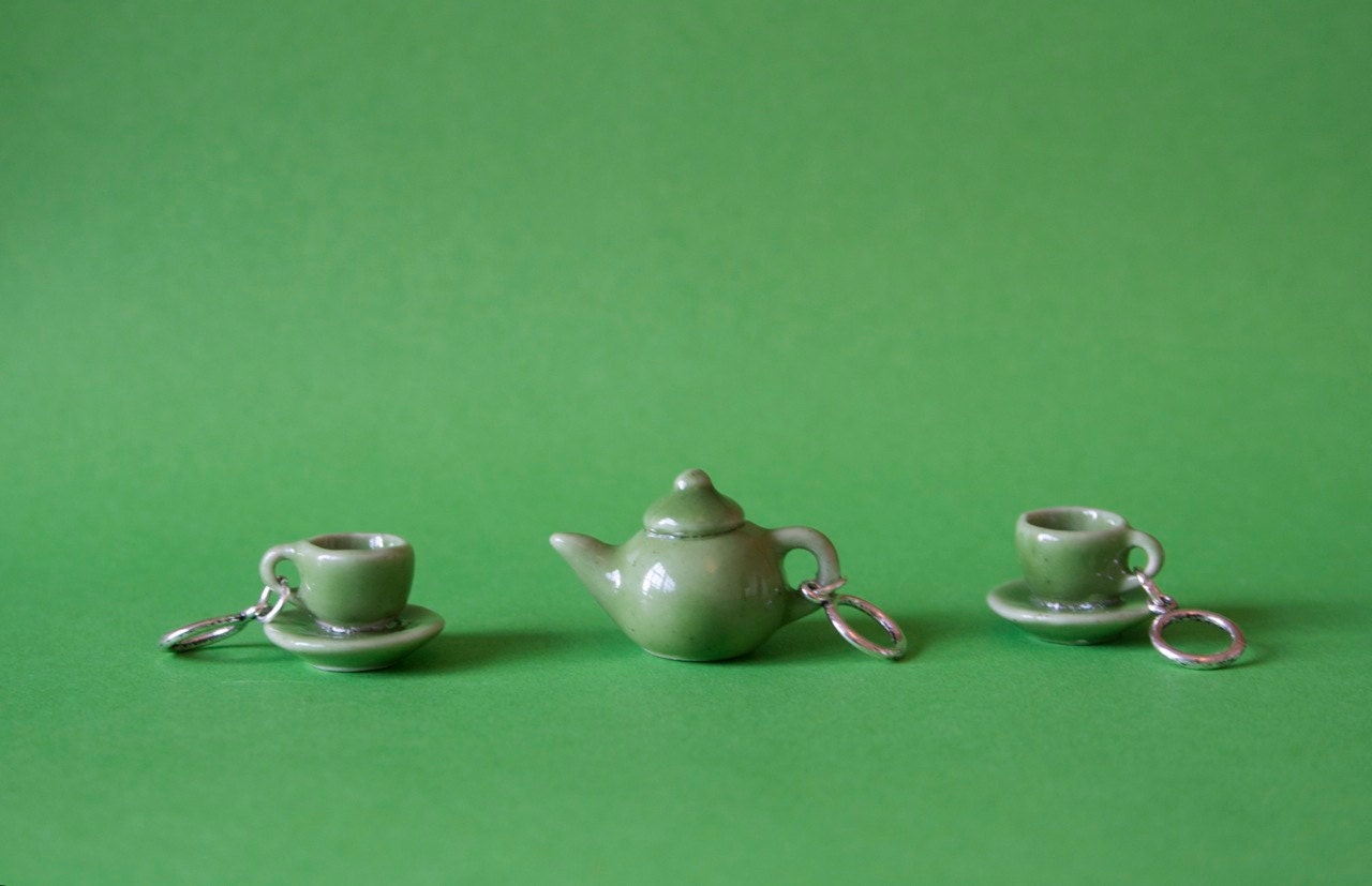 Stitchmarkers - Tea Set - Green - Stitch Markers