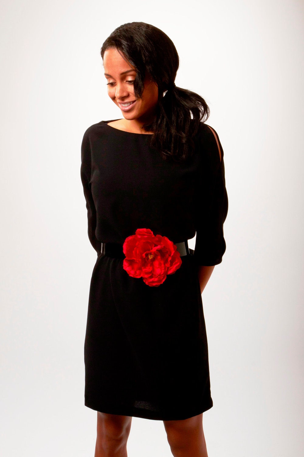 Magnetic Red Peony Flower Pin Brooch by Hot Magnets