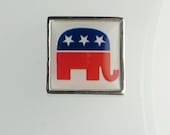 Magnetic Universal Photo Cuff Links Cufflinks Republican Elephant Personalized