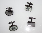 Blank Cufflink Settings Round 19mm image area