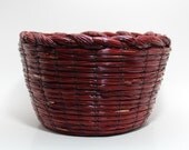 Mahogany Woven Pine Needle Basket