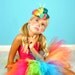 Girls Toddler Womens Glitter Mini Top Hat, Circus Clown, Costume, Rainbow, Photo Prop, Birthday . . .  CANDI