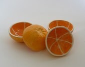 Set of 4 Orange Bowls