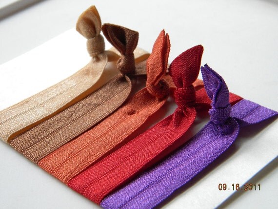 5 elastic hair ties The Fall Collection