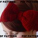 PDF PATTERN.  crochet bow headband earwarmer