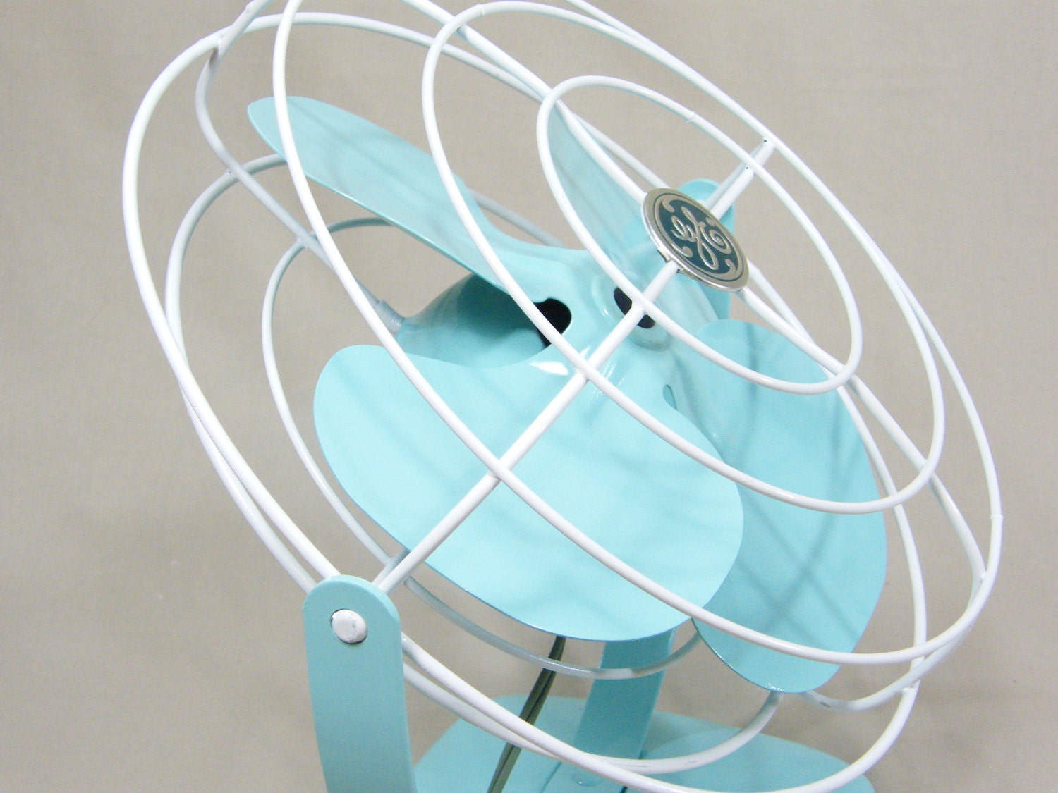 Vintage Electric Fan Aqua Blue