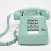 Vintage Phone Sea Green push button telephone