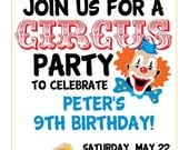 Personalized Circus/Carnival Party PRINTABLE/DIY Invitations