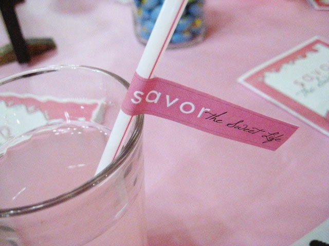 Printable Custom DIY Drinking Straw Flags--WEDDING Theme