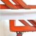 Vintage Handmade Orange Folk Art Wood Scooter
