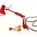 Vintage Tomato Red Metal Anglepoise Desk Lamp