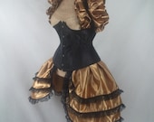 Antique Gold and Black Bustle and Opera Shrug Set