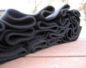 Ruffle Scarf / Gray Fleece / Soft Warm Chunky Pleated / Handmade