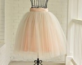 Adult tutu, dusty rose tutu, tea length wedding dress, prom dress, tutu skirt, vintage wedding dress