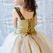 Tutu Dress, Vintage Champagne, Ivory, Gold and Brown tutu Skirt , Gold tutu, FLOWER GIRL DRESS