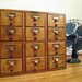 RESERVED Vintage Card Catalog : 12 Drawer Remington Rand Wood Cabinet