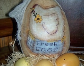 Hen Handpainted Paper Mache' Egg