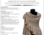 Knitting Pattern, Ruffled Crescent Shawl Knitting Pattern PDF