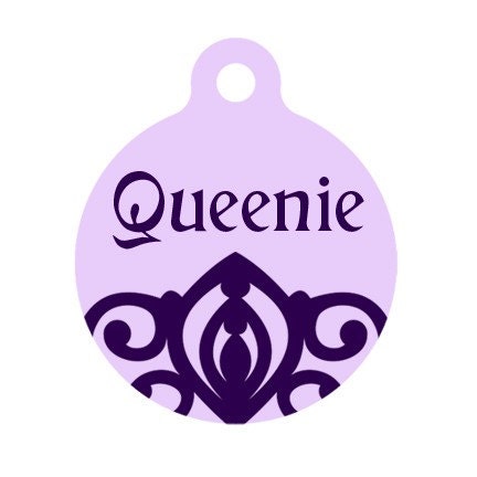 Custom Pet ID Tag - Queenie Custom Name and Color - Pet Tag - Dog Tag - Cat Tag - Child Id Tag