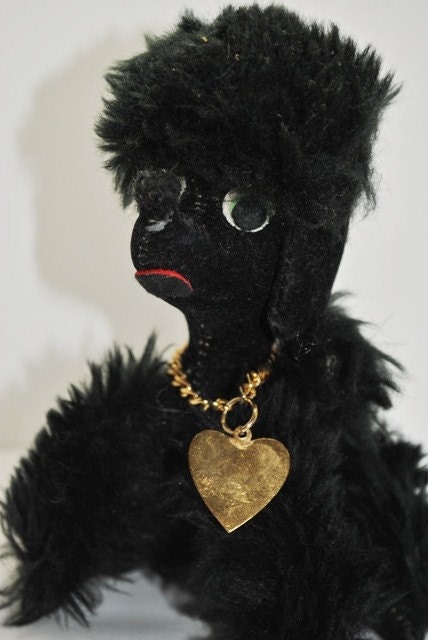 Vintage Black French Poodle 50s