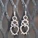 Outlined OWL Dangling Earrings in Silver