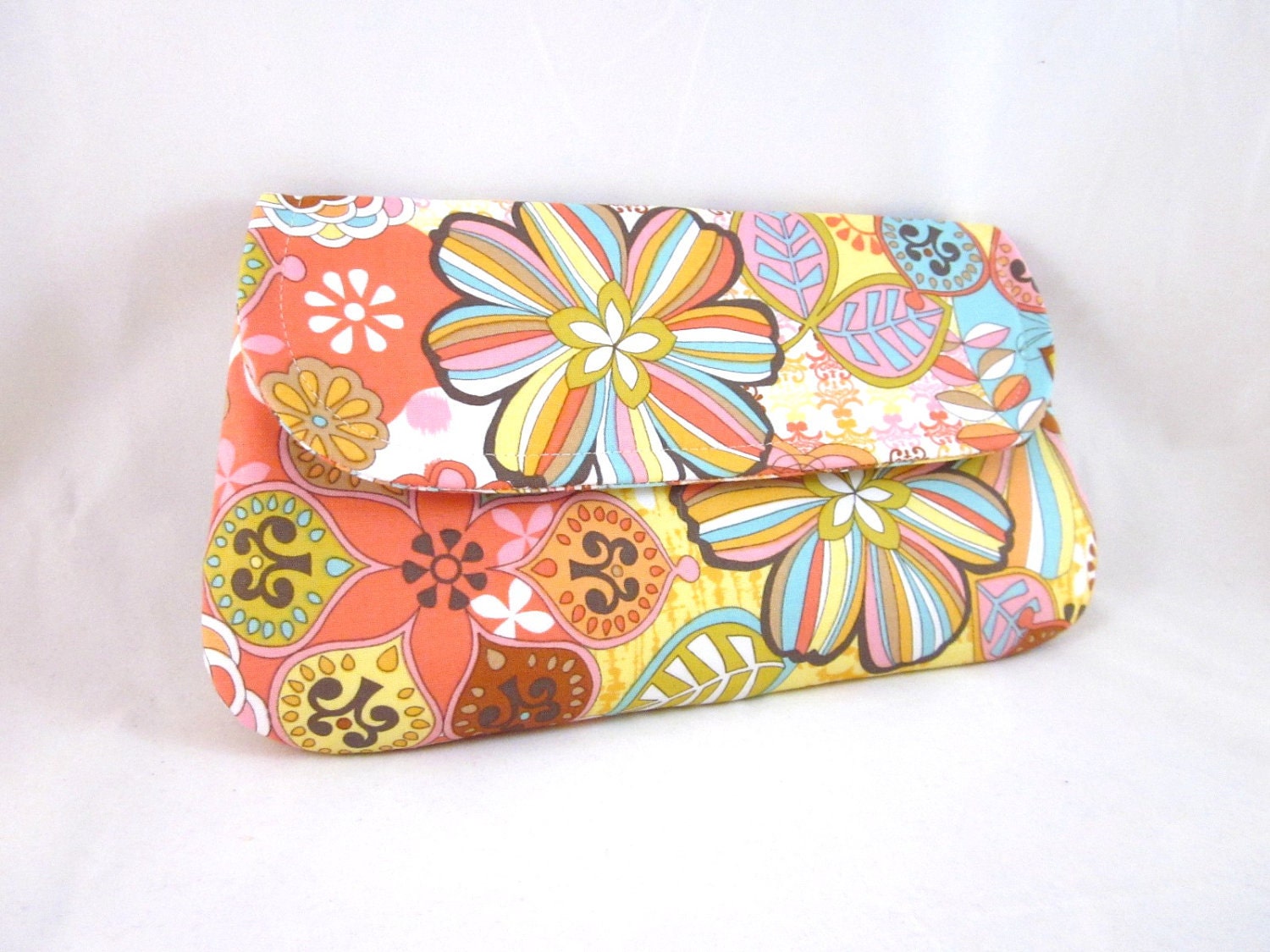 Floral Coral Clutch by waterpath