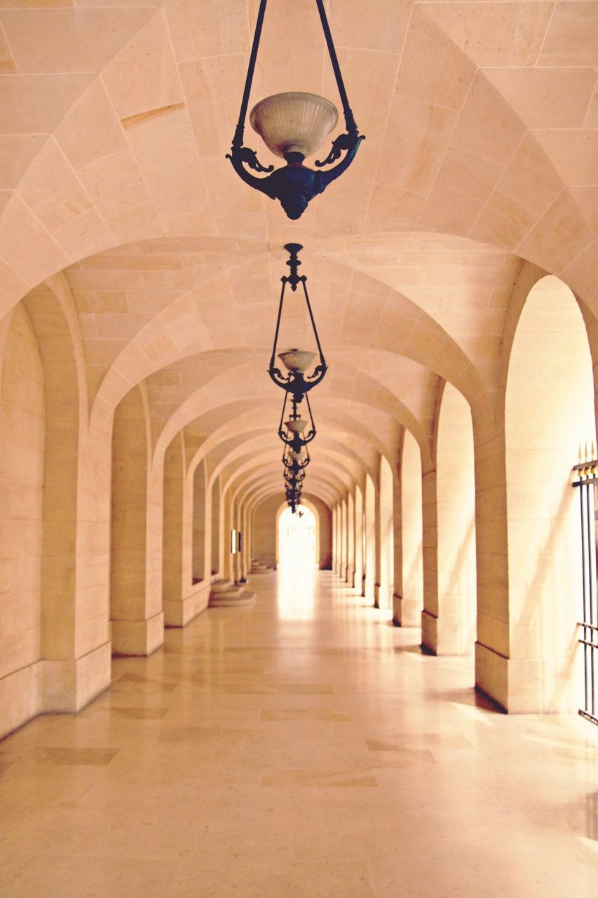 Romantic Paris Photo - Parisian Corridor - Peach Cream - French Decor - Paris Photograph - Paris France - Paris Wall Art