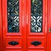 Door Photograph - Red Door in Paris - Paris France Photo - French Decor - Parisian Print - Paris Picture - Red and Black - Paris Wall Art