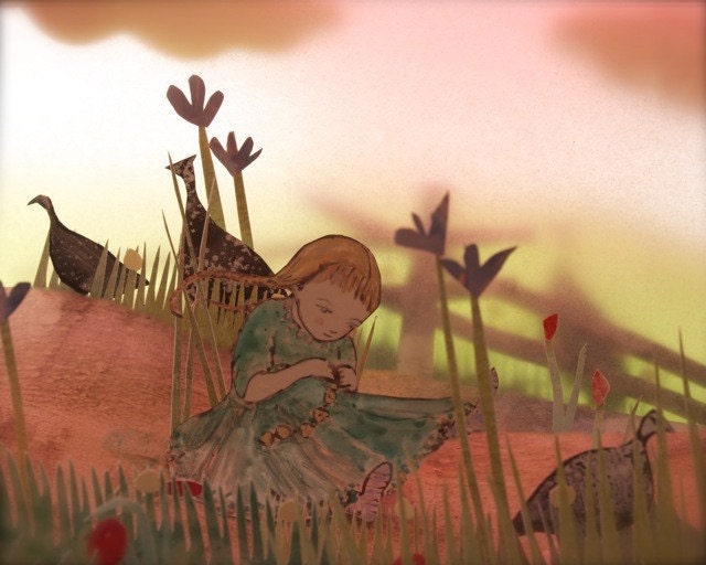She wove her crown from the flowers that grew around her.
