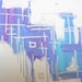 HOUSES OF THE HoLY original abstract modern painting - gallery fine art - contemporary interior design - ooak home wall decor - blue white