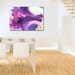 SALE - Large Abstract Acrylic Painting Original Fine Art 24"x36" by Linnea Heide - purple yellow white contemporary