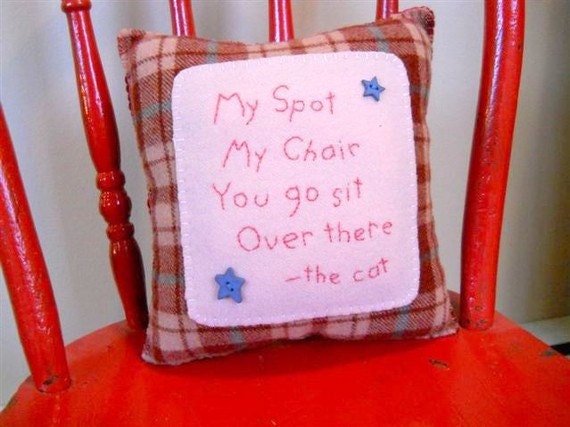 Personalized Pet Pillow - "I'm Sittin' Here" - Novelty Throw Pillow