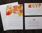 Watercolor - Wedding Invitation Suite - Letterpress