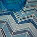 Taking Blue Chevron to Dinner, Fun Tablecloth, 54" x 54"