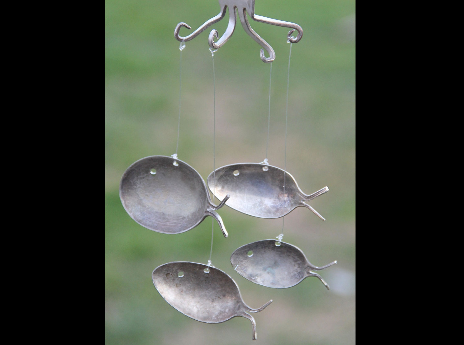 Reserved for Amy - 100yr old Silver spoonfish windchimes