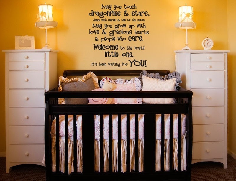 Vinyl Wall Decal Sticker Art - May You Touch Dragonflys Little One