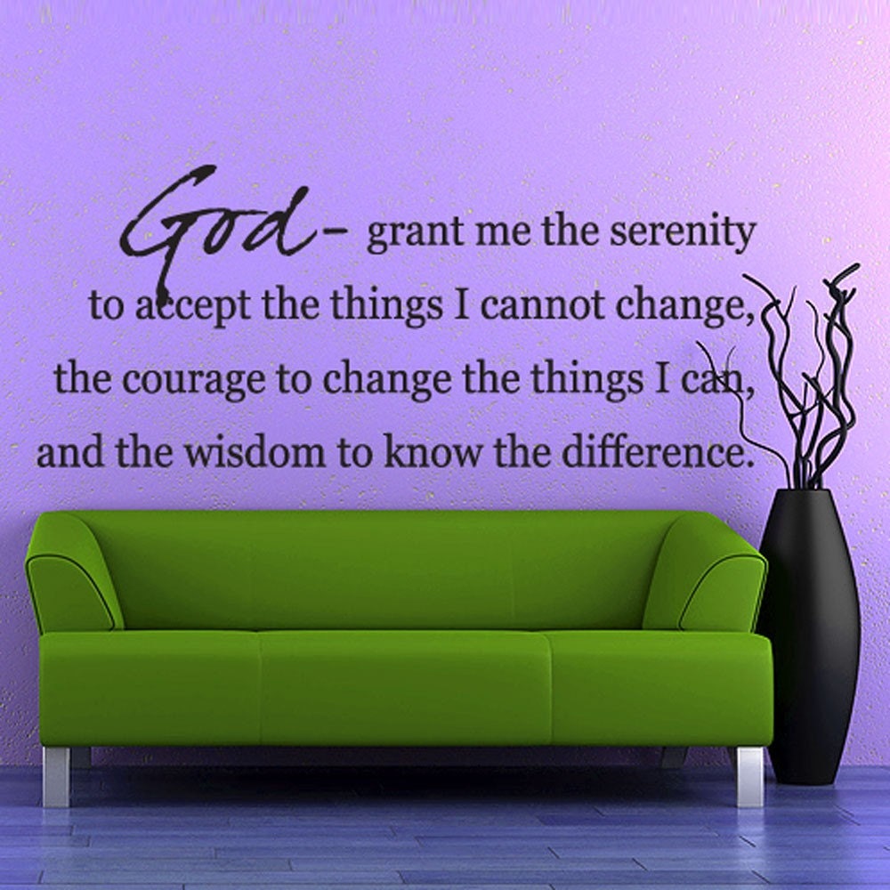 Vinyl Wall Decal Sticker Art - Serenity Prayer