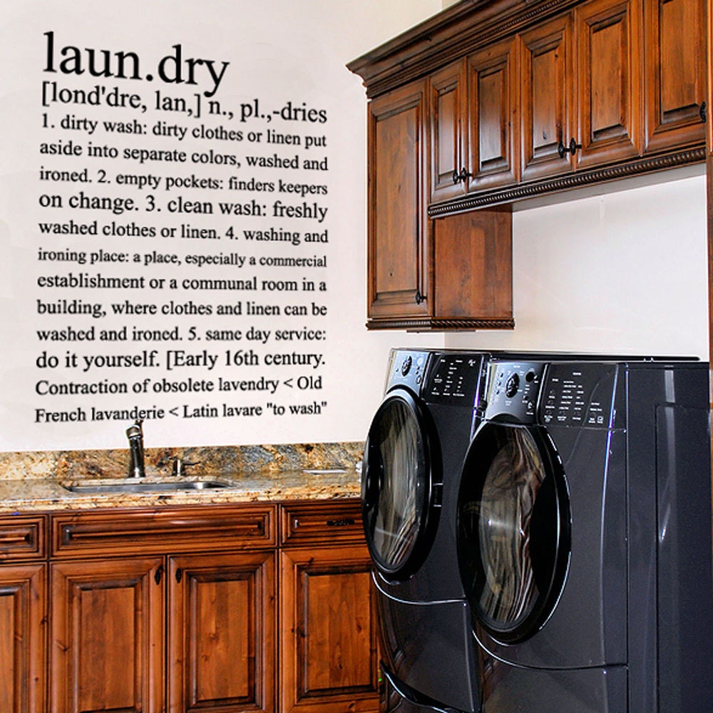 Vinyl Wall Decal Sticker Art - Laundry room mural