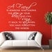Vinyl Wall Decal Sticker Art - A Friend is Someone who Know the Song in your Heart - Medium