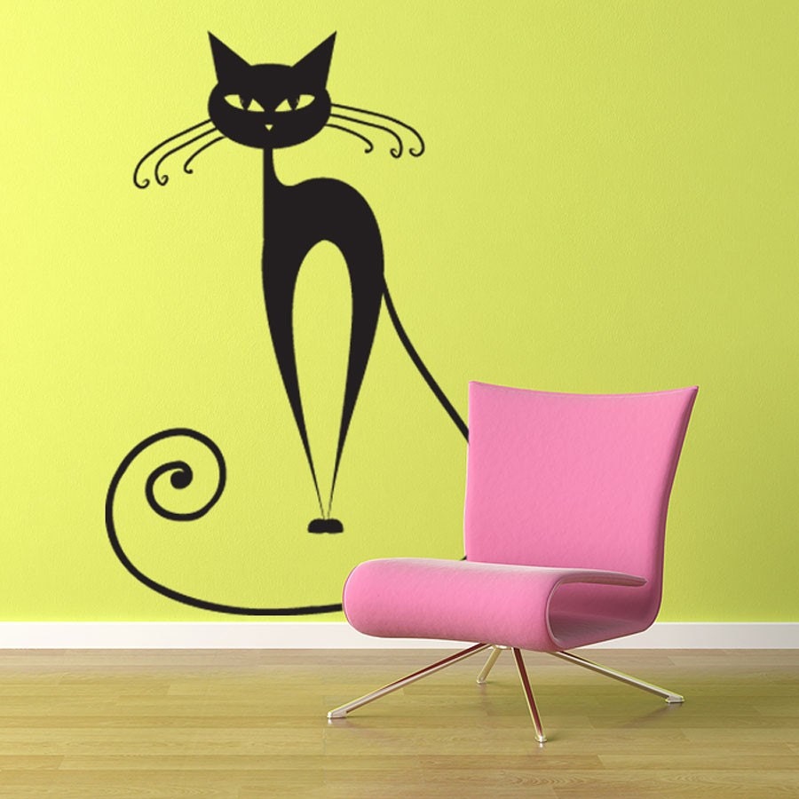 Vinyl Wall Decal Sticker Art - Pretty Pussy Cat