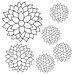 Vinyl Wall Decal Sticker Art - Cheerful and Delicate Mums