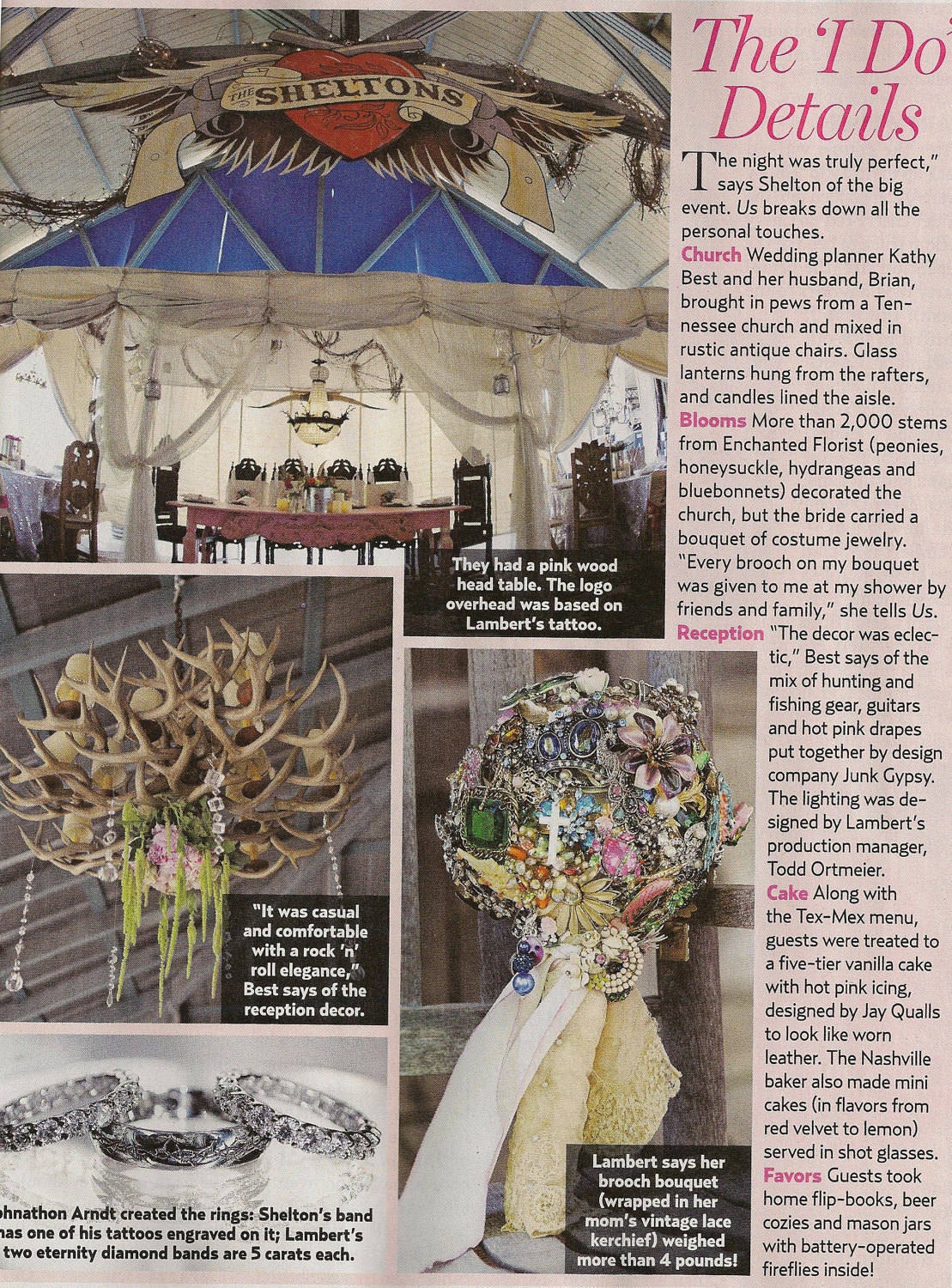 Custom Miranda Lambert Vintage Jewelry Bouquet - Featured in People Country