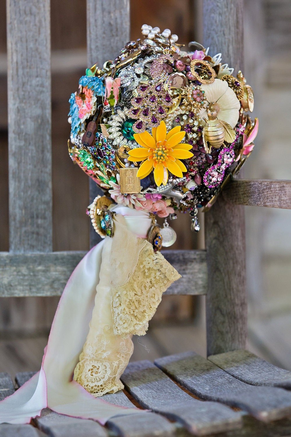 Custom Miranda Lambert Vintage Jewelry Bouquet - Featured in People Country