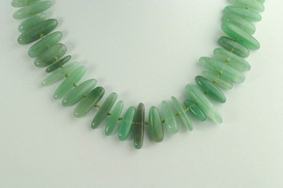 Green Necklace Aventurine hand knotted