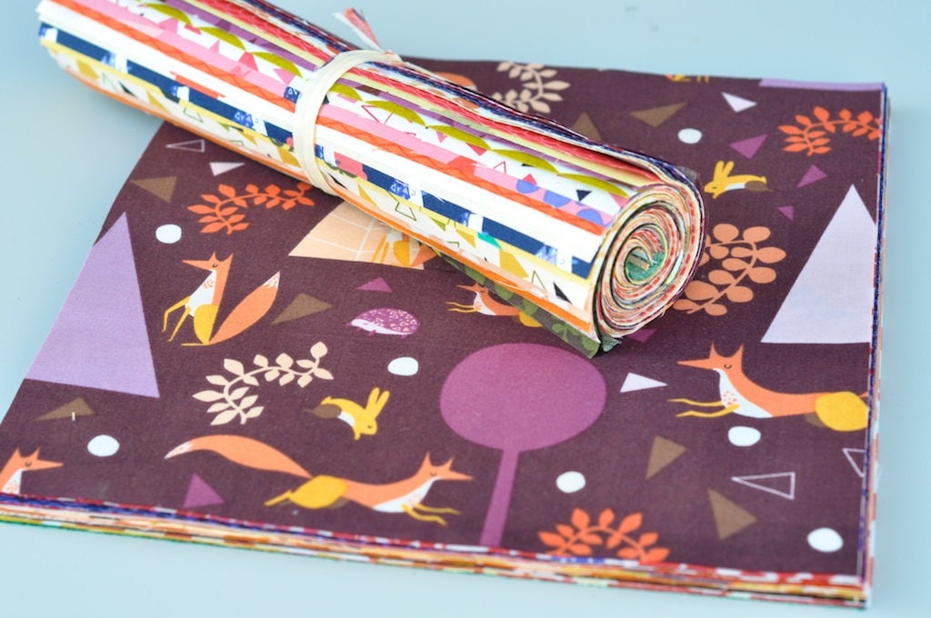 Andover Lizzie House Outfoxed COMPLETE 27 Piece Fabric 10" Square Layer Cake