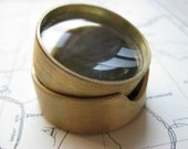 ON SALE Steampunk Ornamental Brass Magnifier