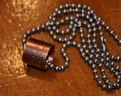 Men's Hand-Stamped Copper Morse Code Necklace